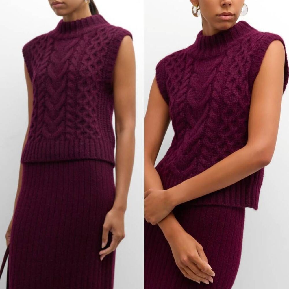 ELEVEN SIX Ada Cable Knit Tank Sweater M